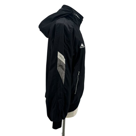 Vintage KAPPA Womens Large Jacket Hooded Black Zipper Retro Robe Di Kappa - Picture 4 of 13